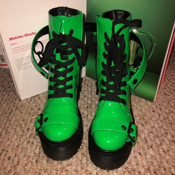 toxic slime combat boots